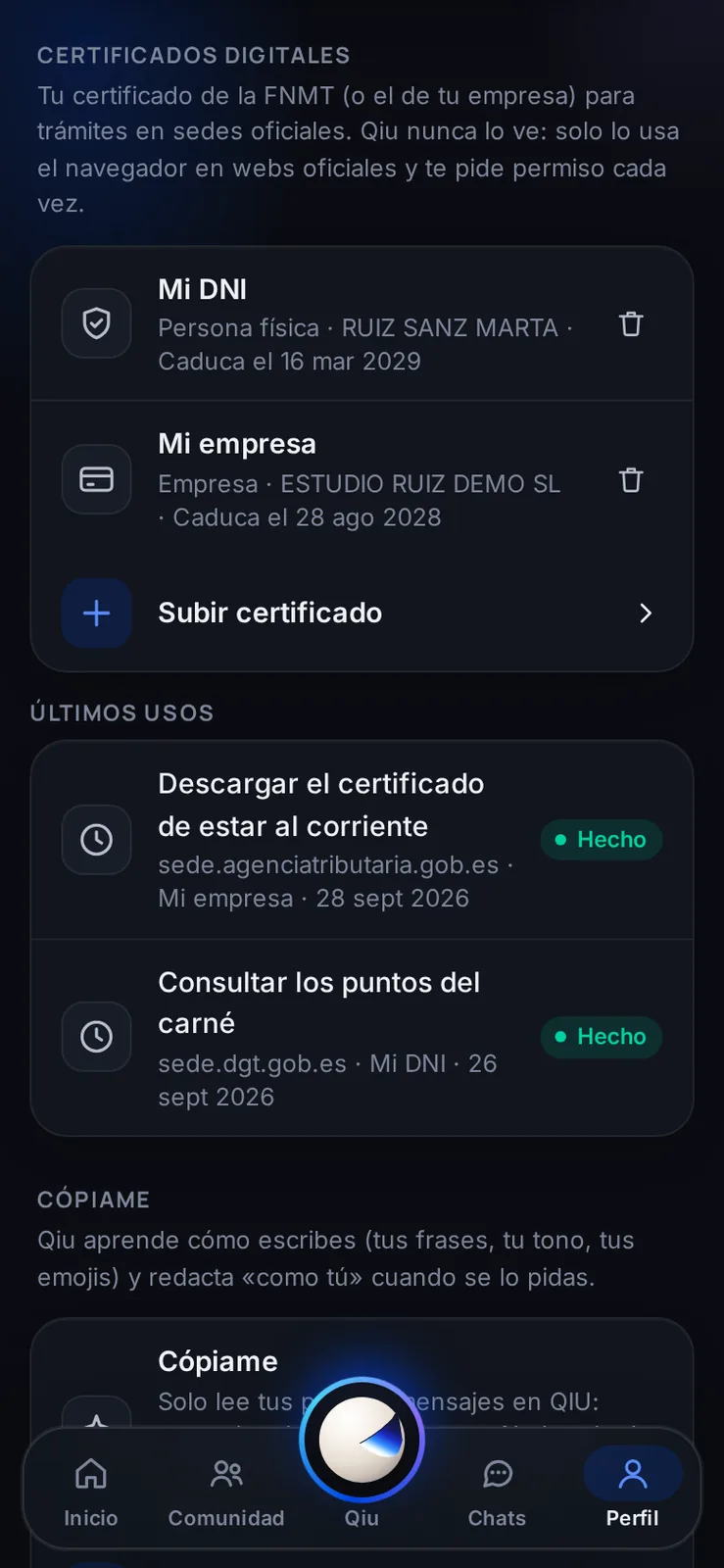 Captura en el móvil: Tu certificado digital, a buen recaudo