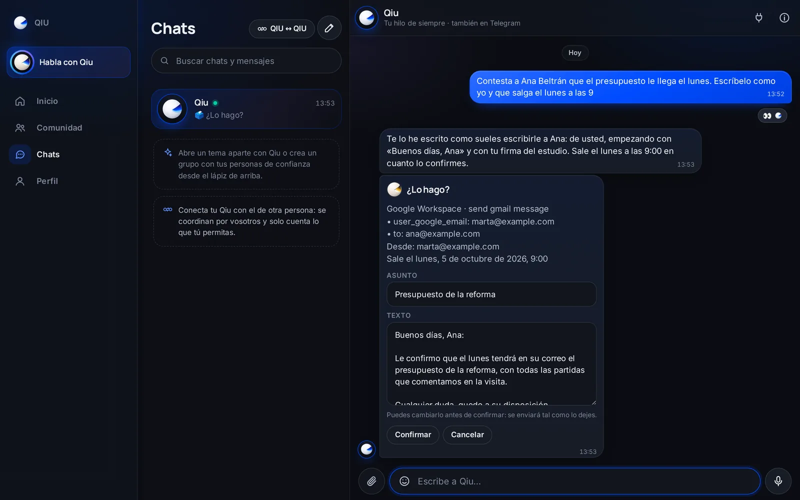 Captura en el ordenador: Escribe como tú, y sale cuando digas