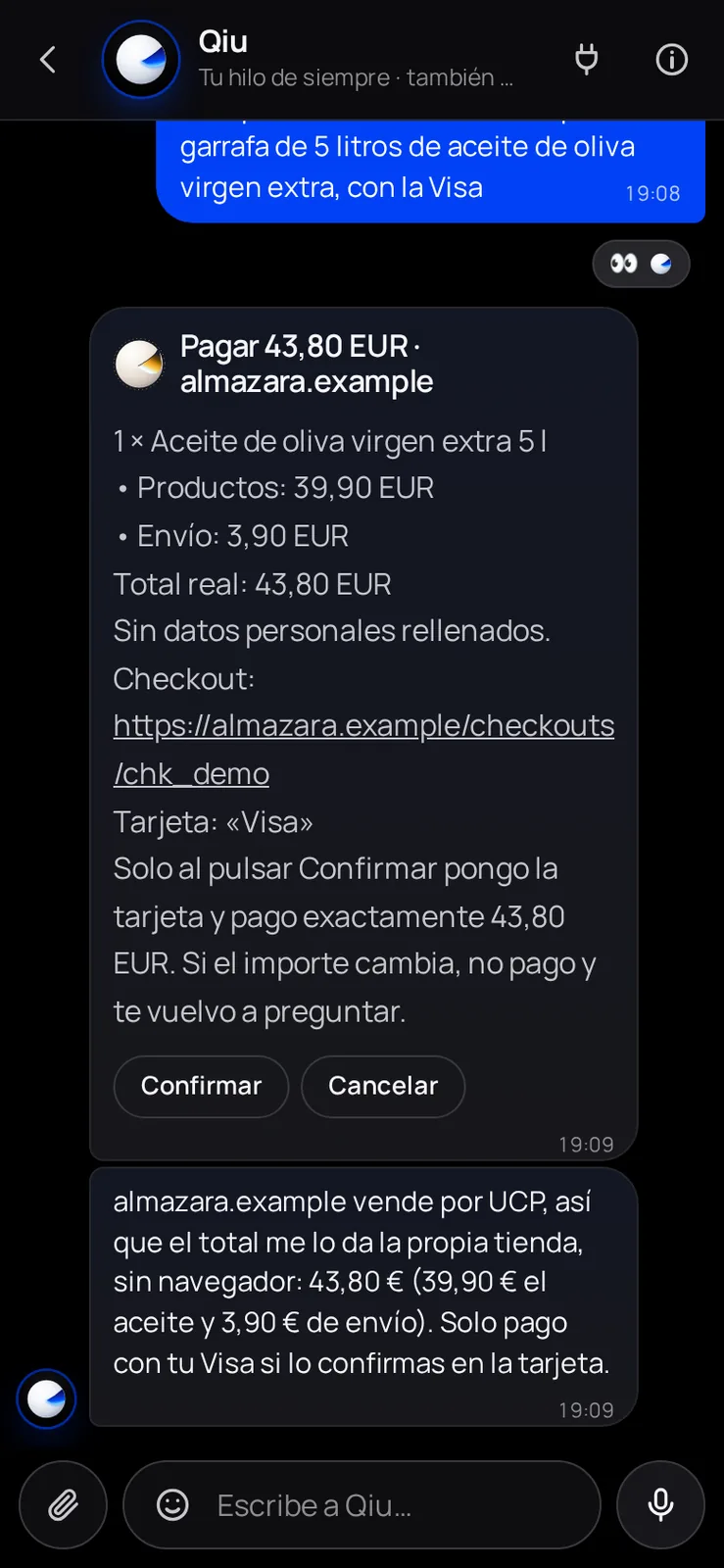 Captura en el móvil: Tiendas que venden por UCP