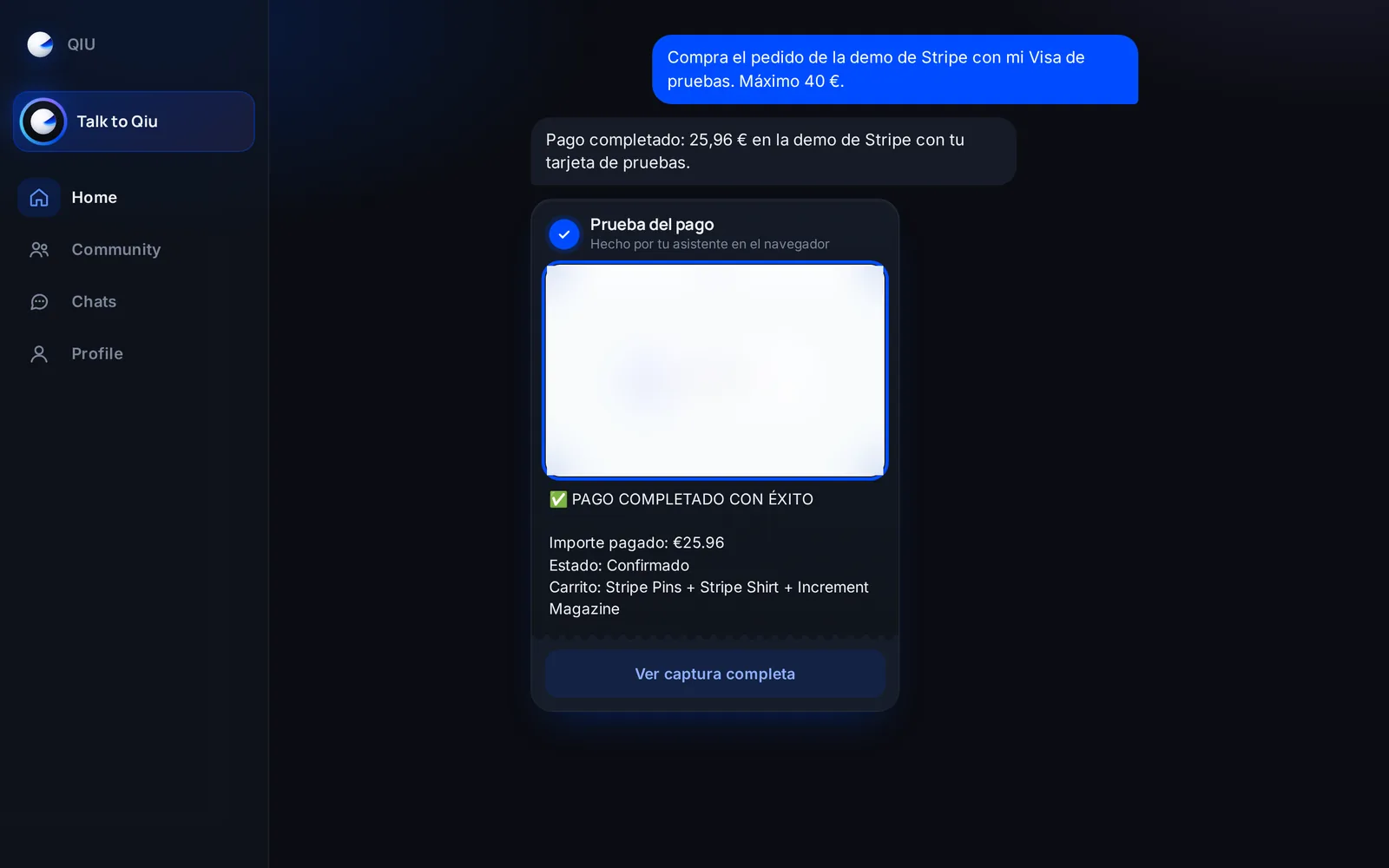 Captura en el ordenador: Compras con tope y con justificante