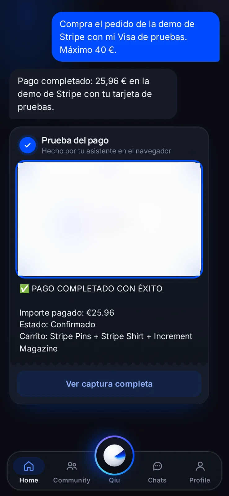 Captura en el móvil: Compras con tope y con justificante
