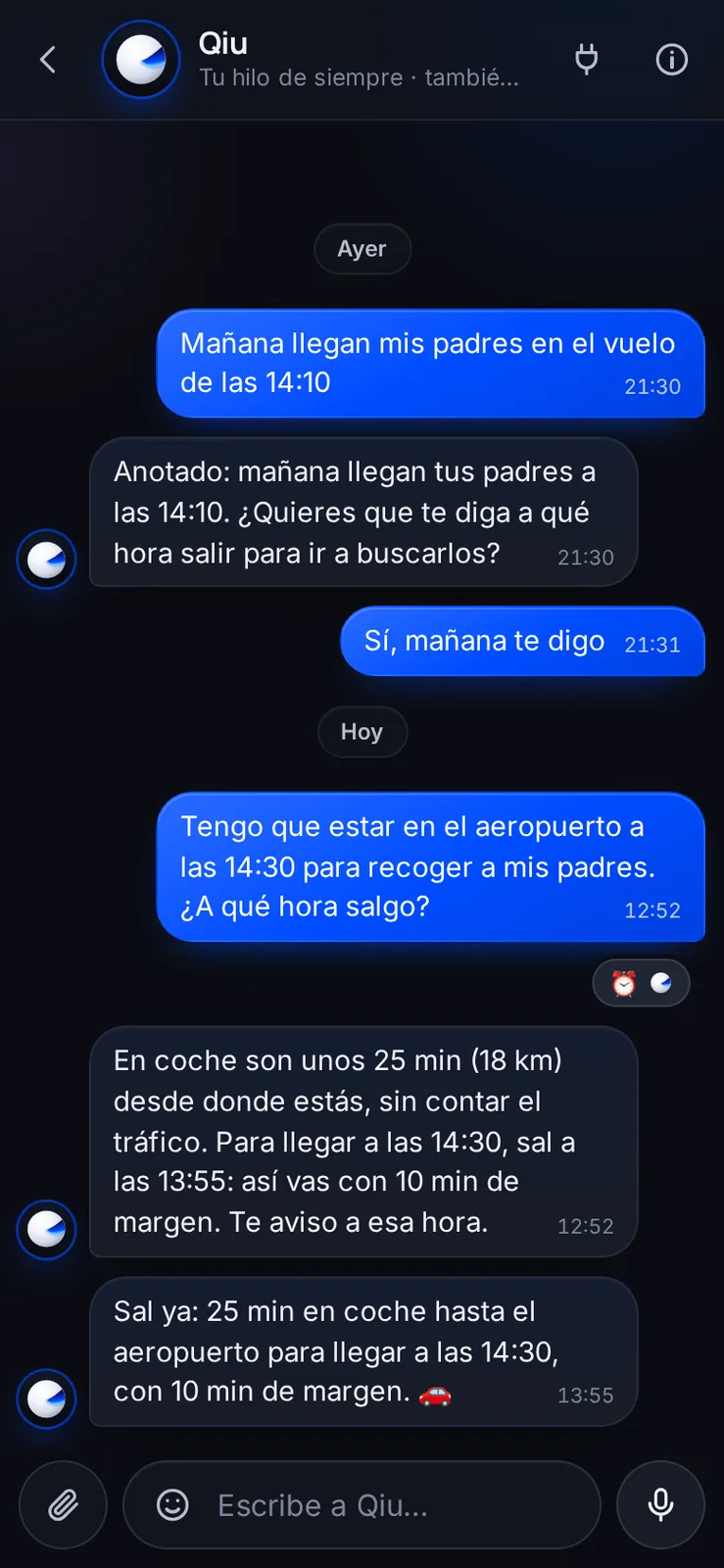 Captura en el móvil: «Sal ya»